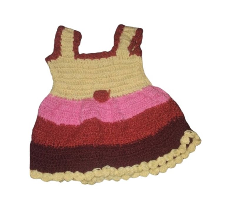 Hand Made Woollen Baby Frock