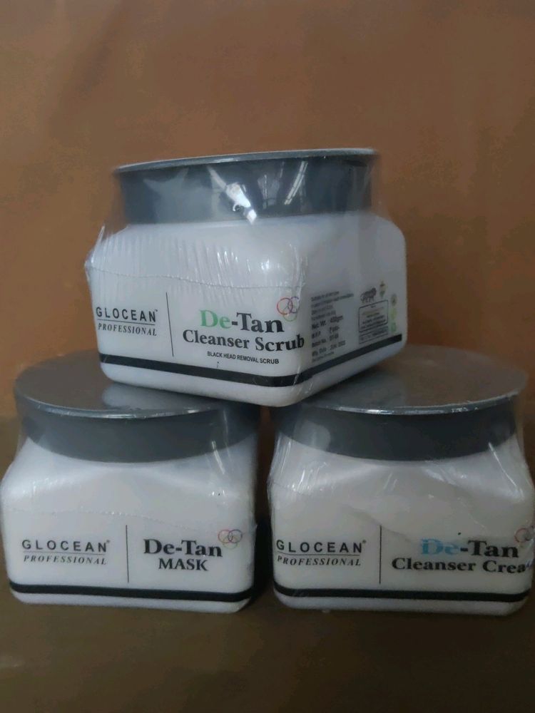 D tan Cleanser, Scrub,Mask Combo