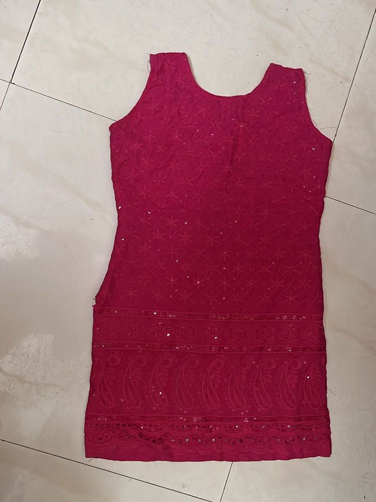 Chicken pink Kurti