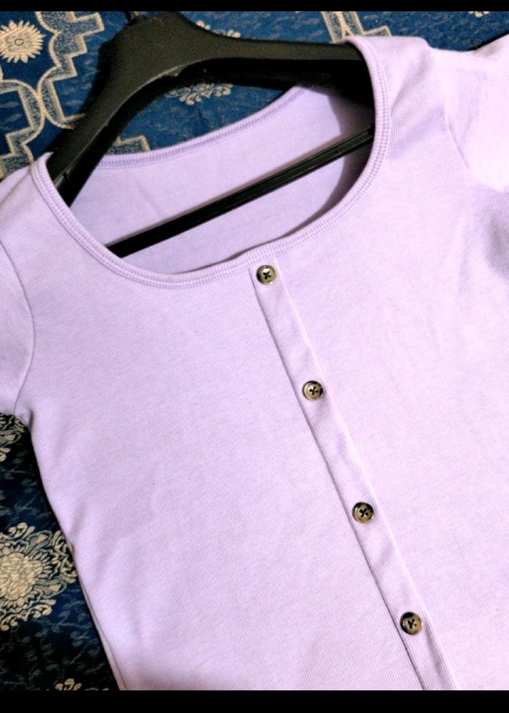 Koreans Stylish Lavender Top