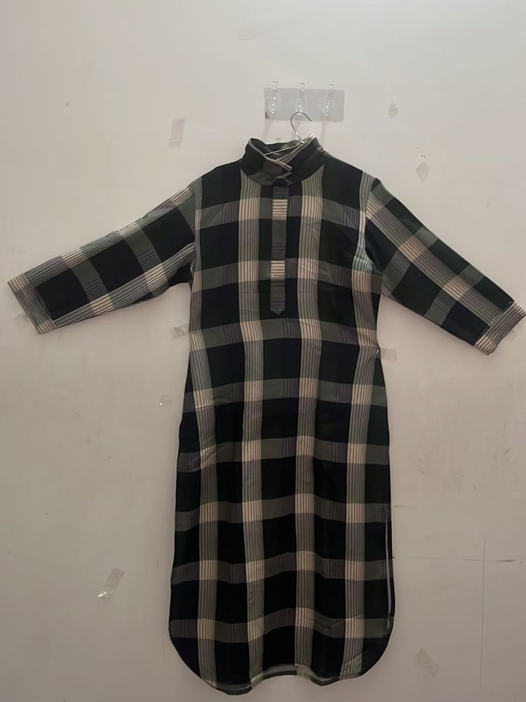 Wool Check Shirt With Pent