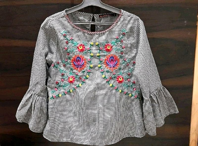 Purely Embroidered Top