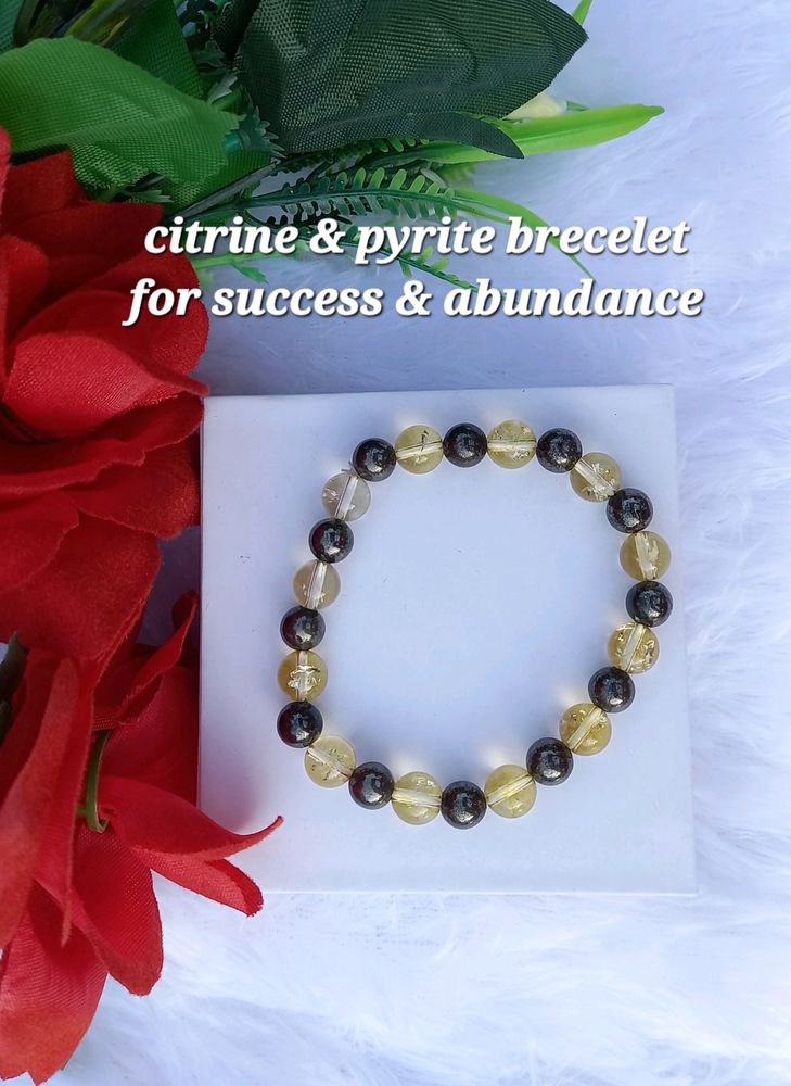 Citrin Pyrite Certified Brecelet