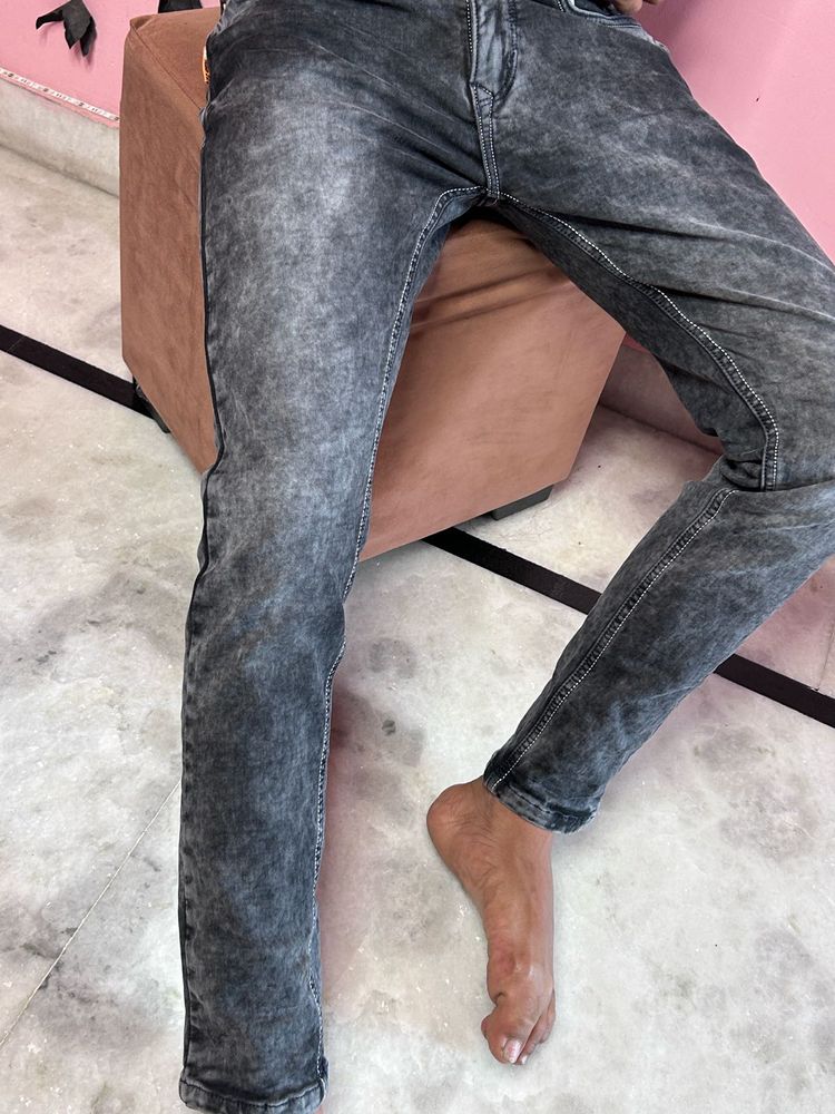 man charcoal jeans