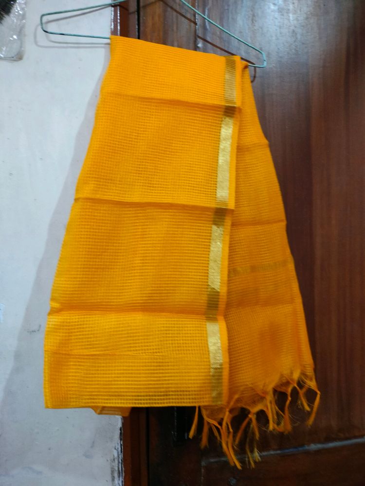 Yellow Net Dupatta