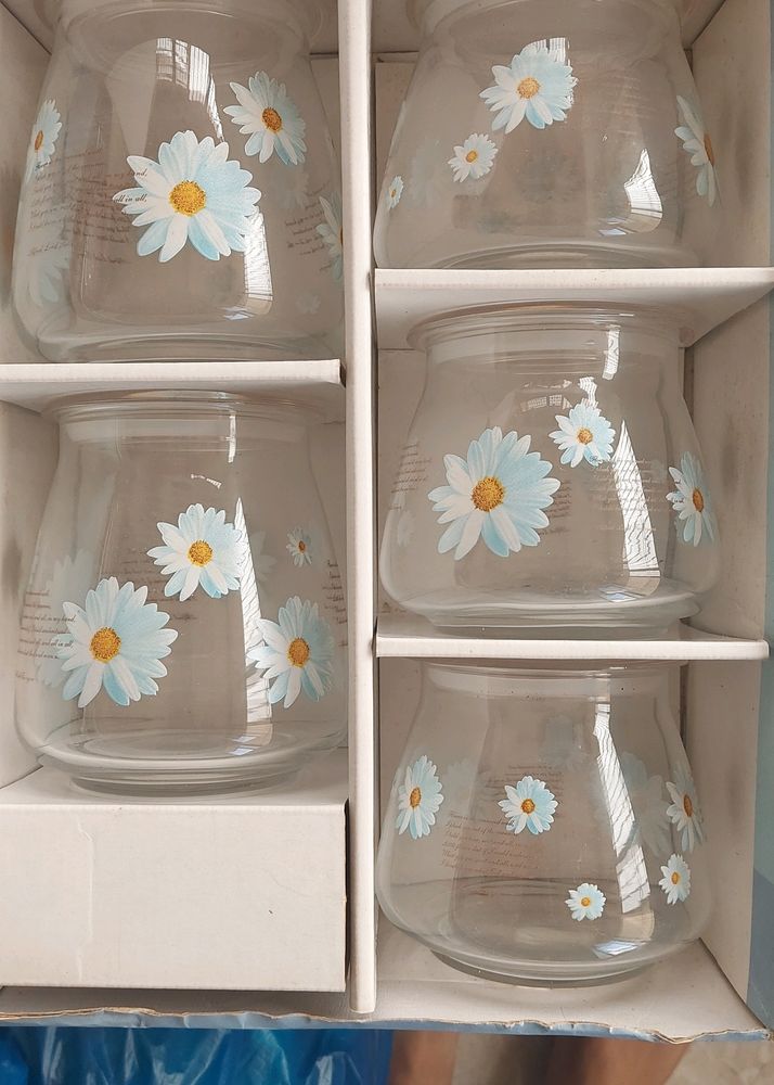 Set Of 5 Glass Jars