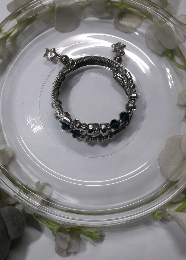 Chic Silver-Black Bracelt