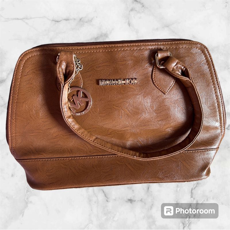 Brown Textured  Handbag For Women