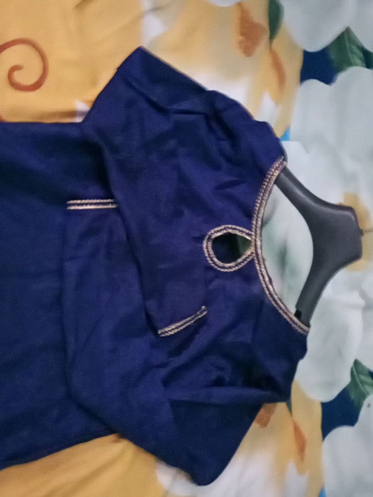 Navy Blue Bright Colour Kurta