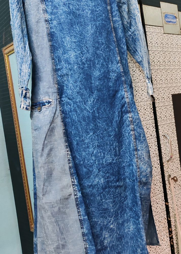 Awesome Denim Kurti With Unique Patterns