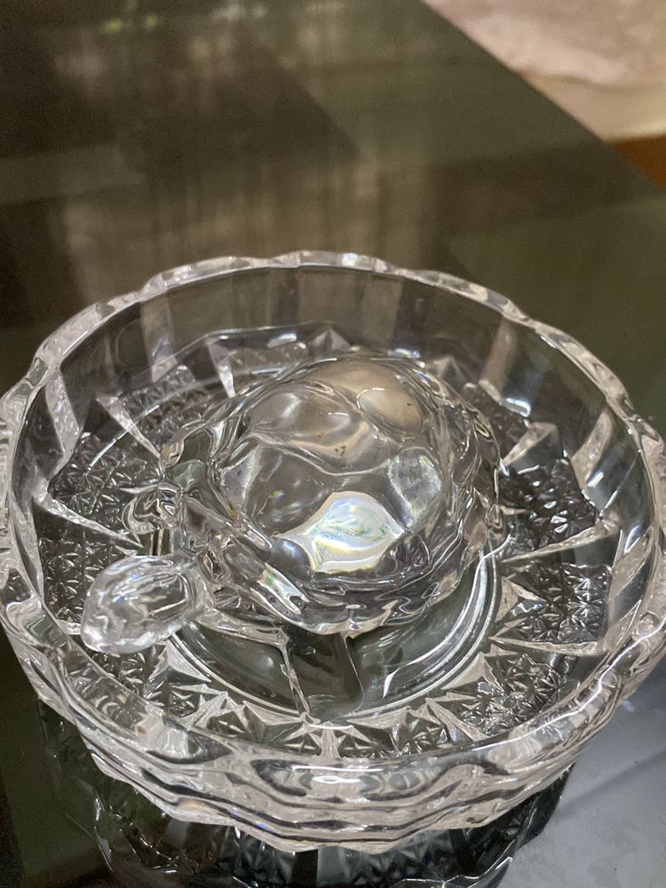 Crystal Tortoise With Plate