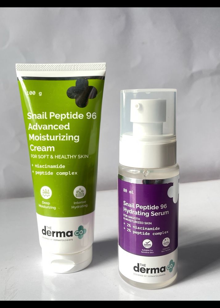 COMBO derma co snail peptide serum + moisturizer