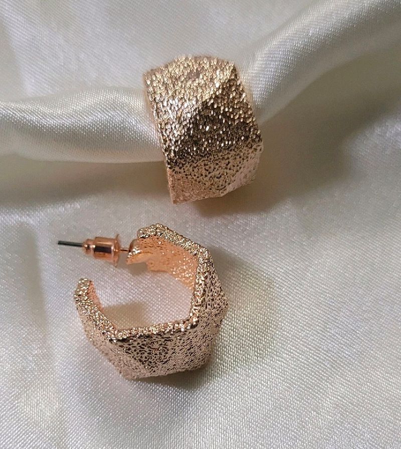 Rose Gold Hoops Earrings