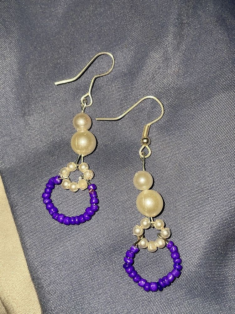 Purple Pearl Earrings