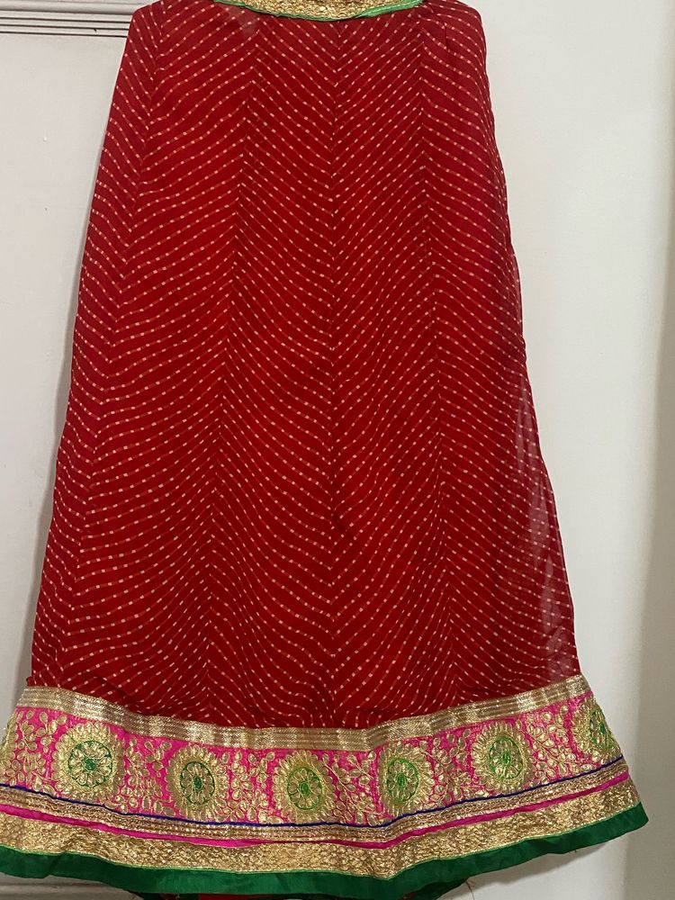 Ethnic Skirt Red