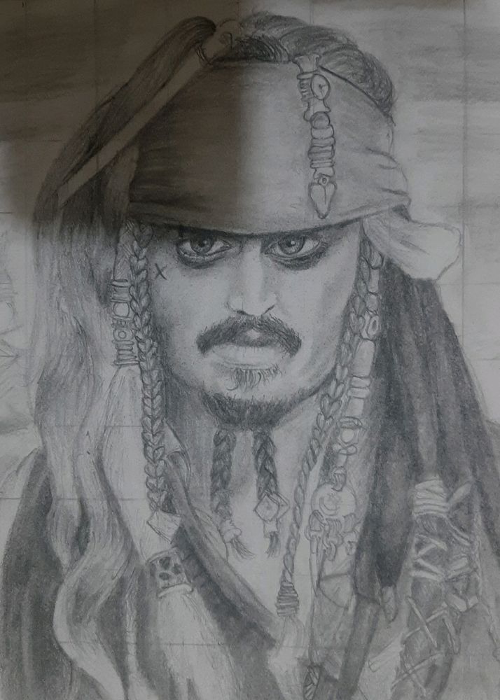 Johnny Depp Potrait Hand Drawn Masterpiece