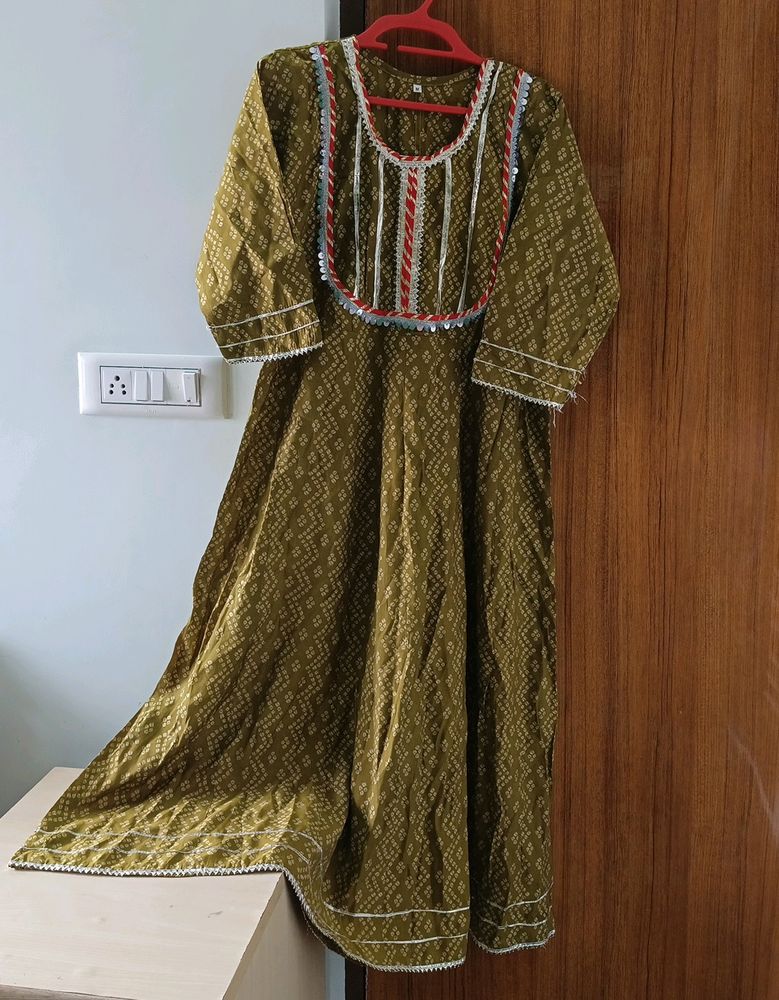 Bandhini A-line Kurta