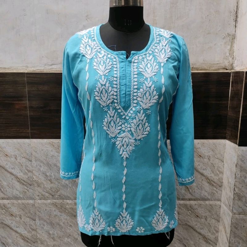 Short chikankari top  For Women