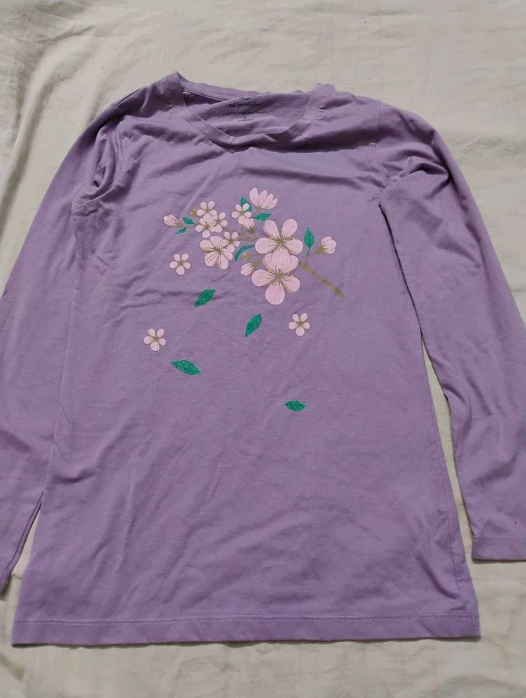 Purple Full Sleeve T Shirt