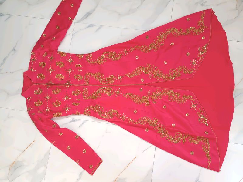 ❗Price Drop❗Gown With Pants N Banarsi Dupatta