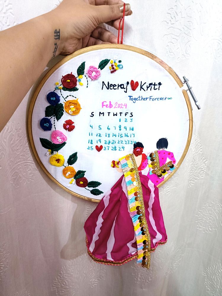 Wedding Handmade Embroidery Hoop