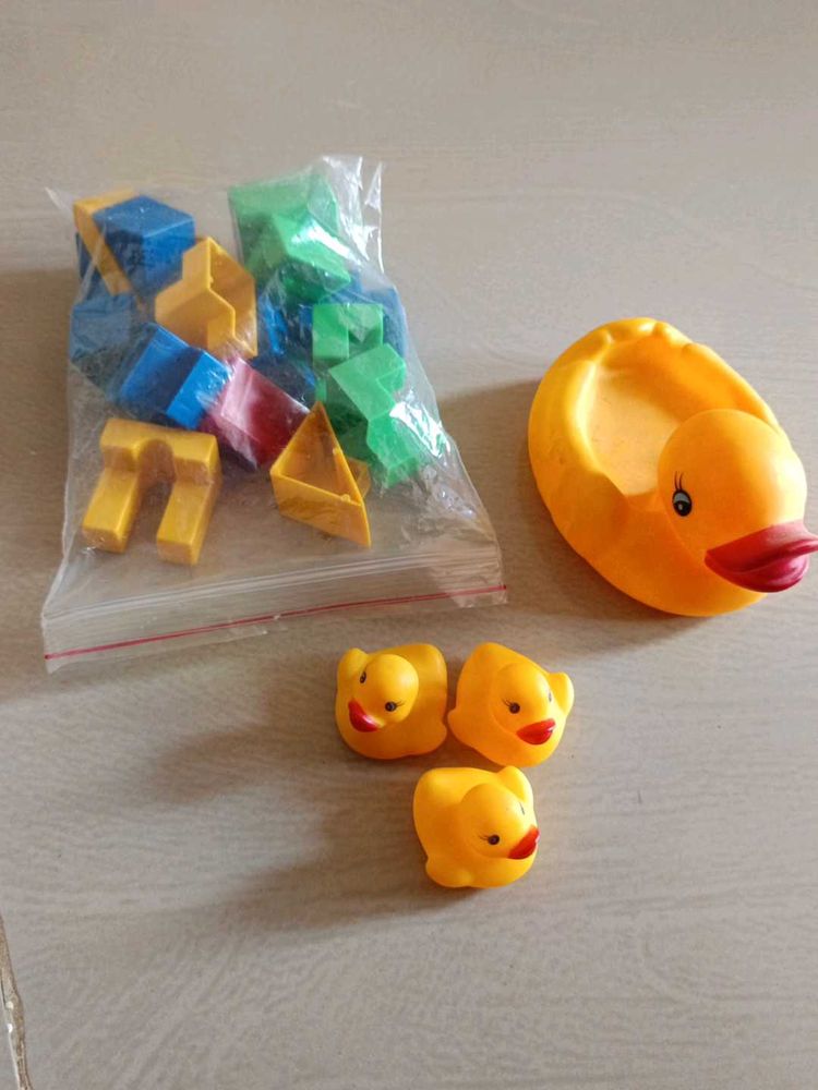 Play Set For Kids Duck And Blocks