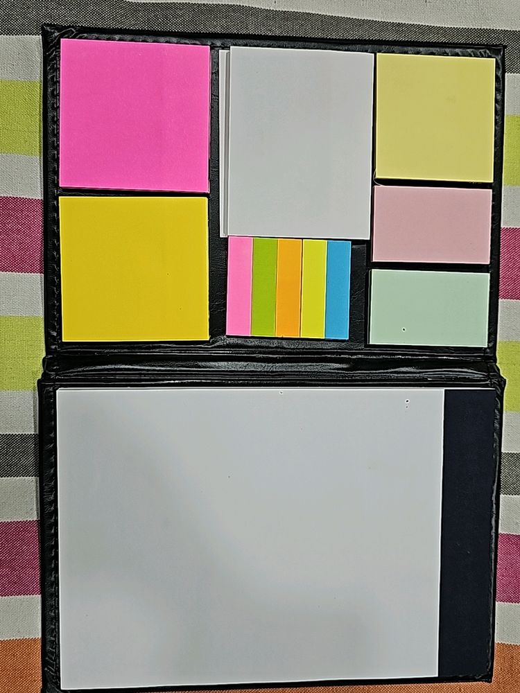 Diary With Writing Pad & Sticky Labels