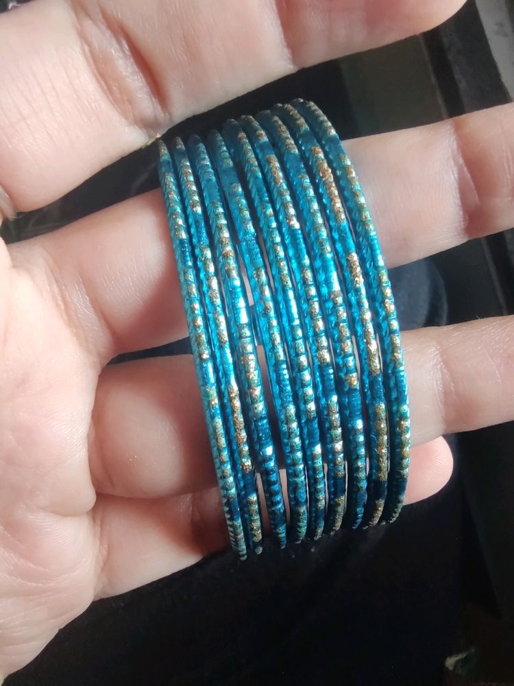 Blue And Gold Bangles