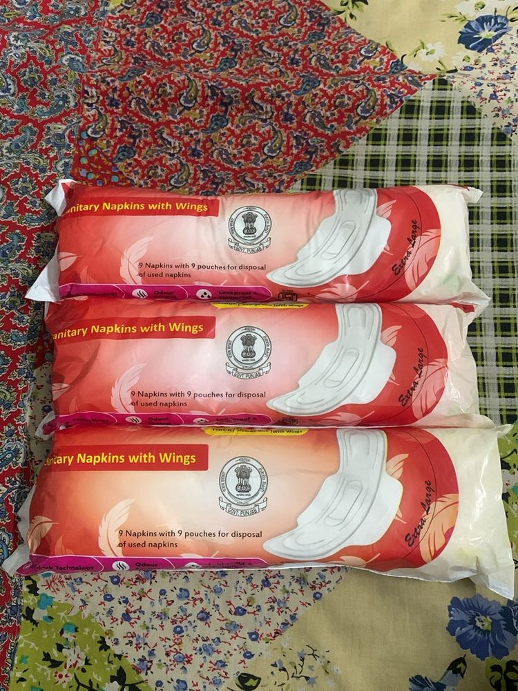 3 Packs Of Sanitary Napkins