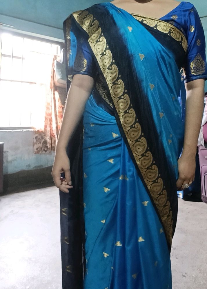 Duel Tone Silk Saree