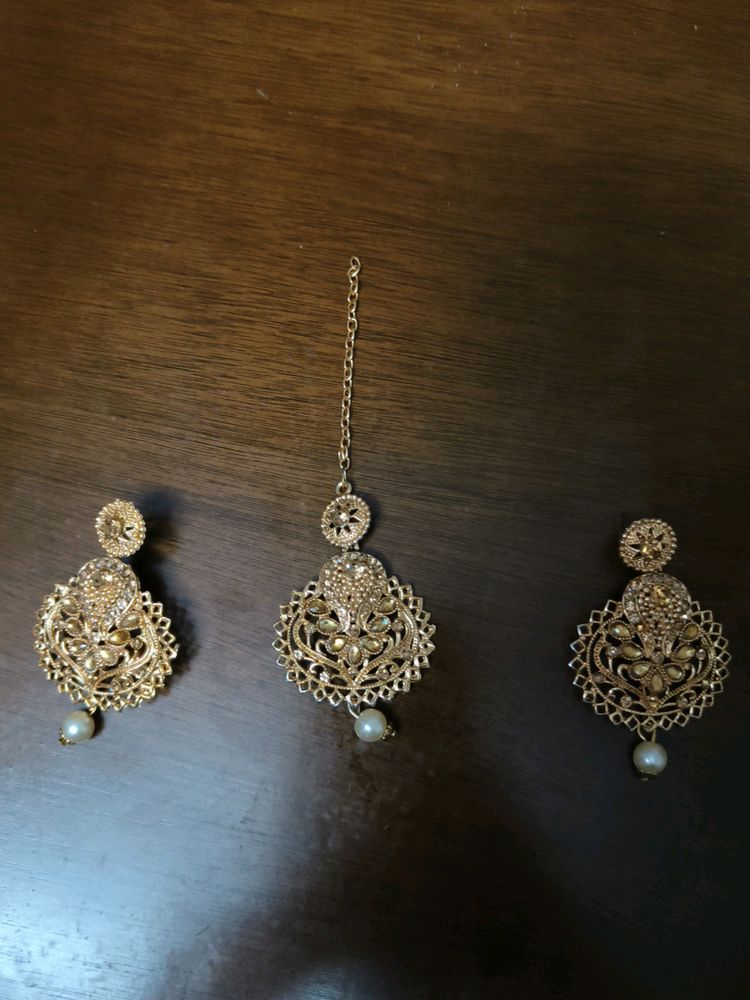 Maangtika Earrings Combo