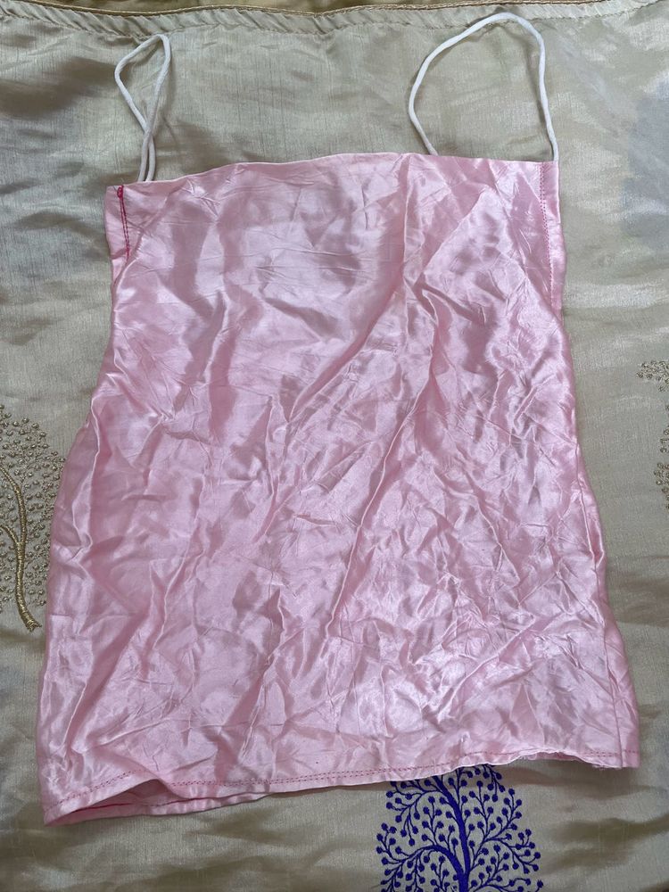 SATIN CROP TOP