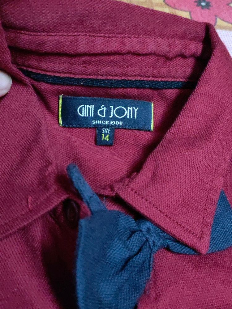 Gini&Jony Shirt For Boys Size14 Years