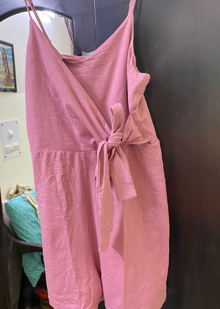 Short Pink Colour Jumsuit