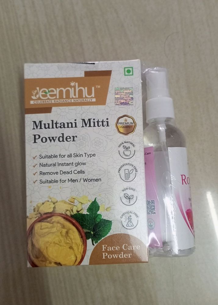 Combo Jeemihu Mulatani Maati & Rose Water