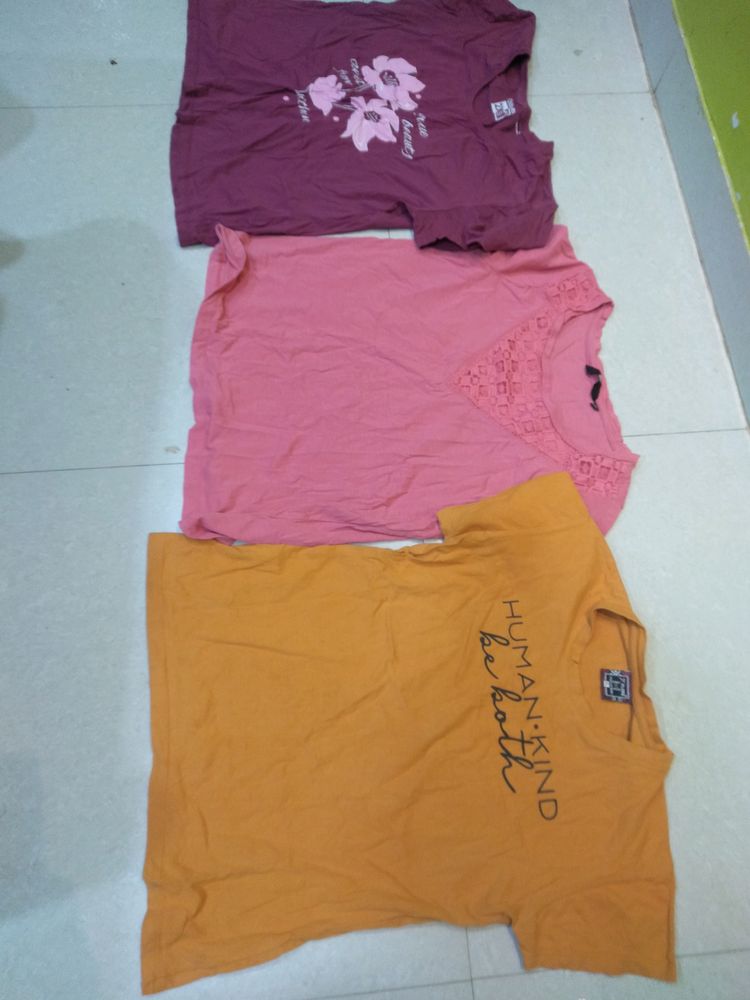 Combo Of 3 T Shirts Fits Xl And L