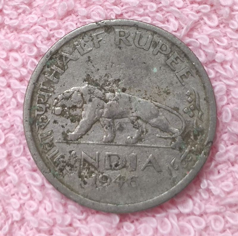 British India King George VI Half Rupee