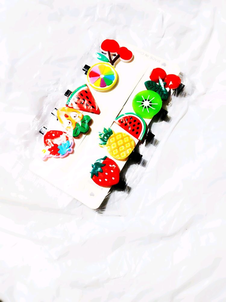 Combo Fruits Fancy Hairclips Multicoloured Pack 1