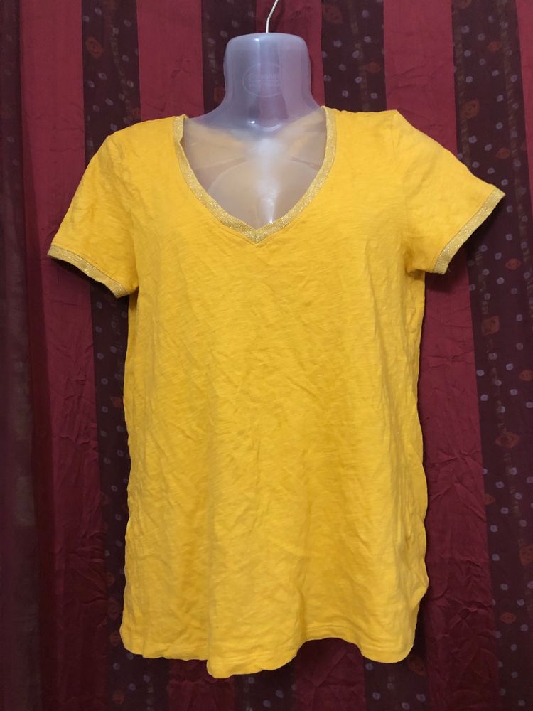 Jbc Yellow Short Sleeve Top