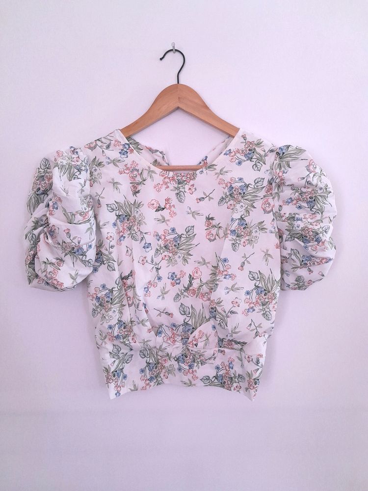 White Floral Top (Women)