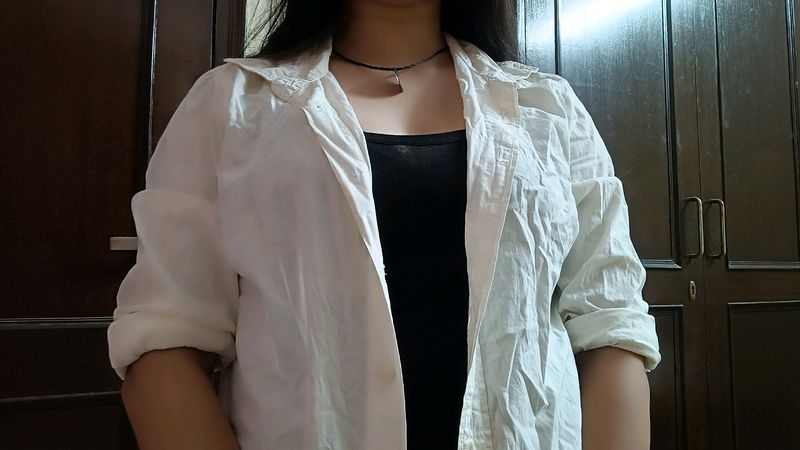 Long White Shirt For Daily Wear Or Office Use