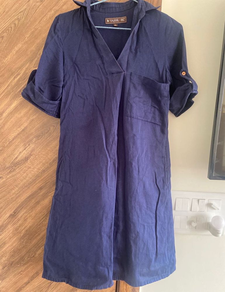 Navy Blue Shirt Dress