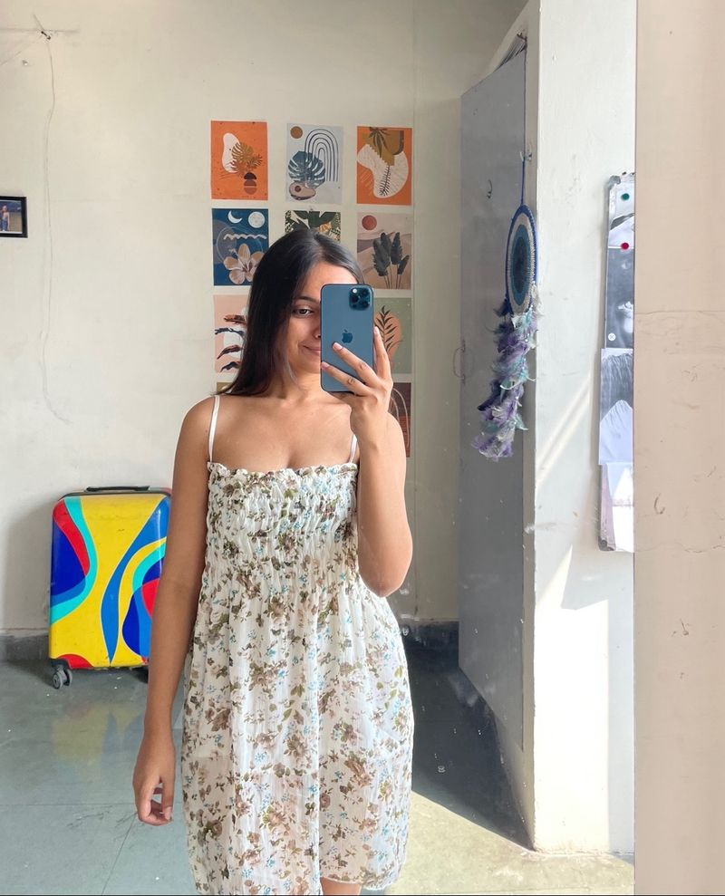 White Floral Dress