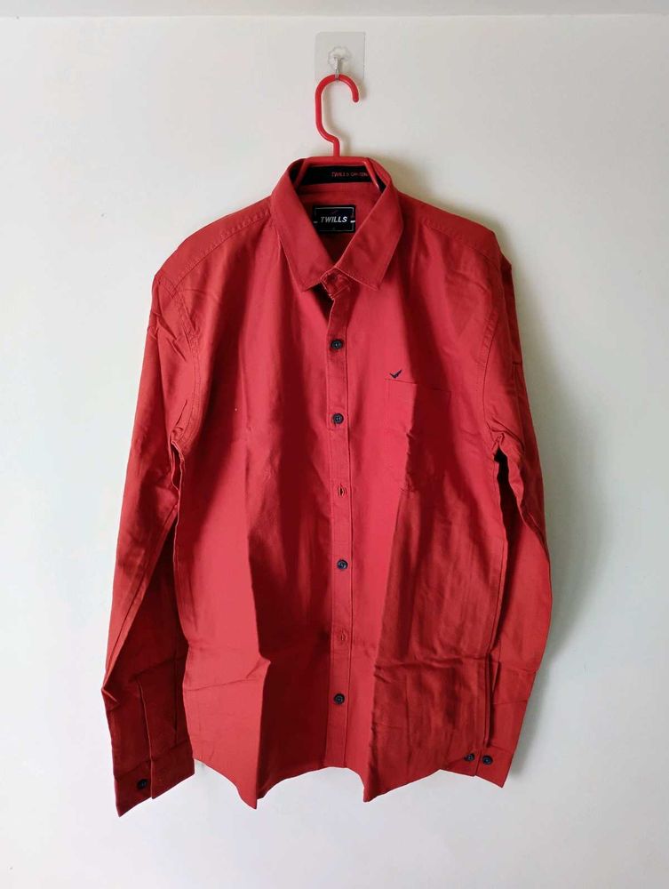 Rust Orange Casual Shirt