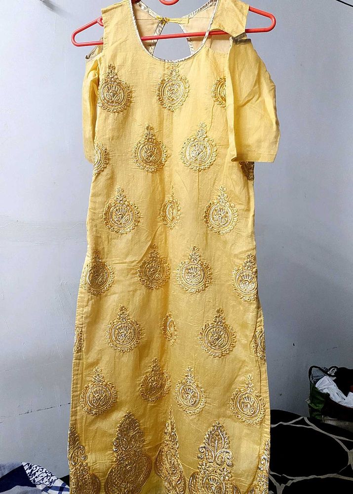 Lemon Colour Kurta