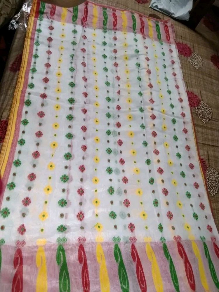 Jamdani Soft Saree For Festive Season