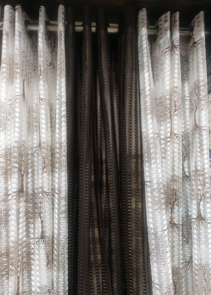 3 Piece Set Curtains 7ft