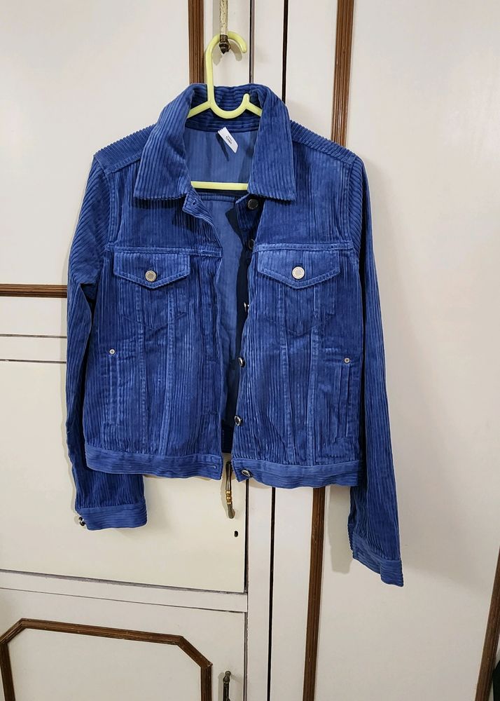 Mango Blue Corduroy  Jacket