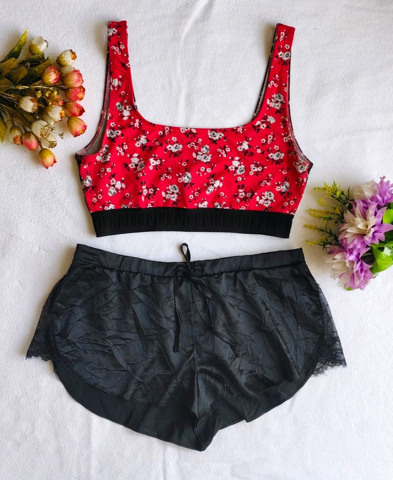 Victoria's Secret : Crop Top & Shorts