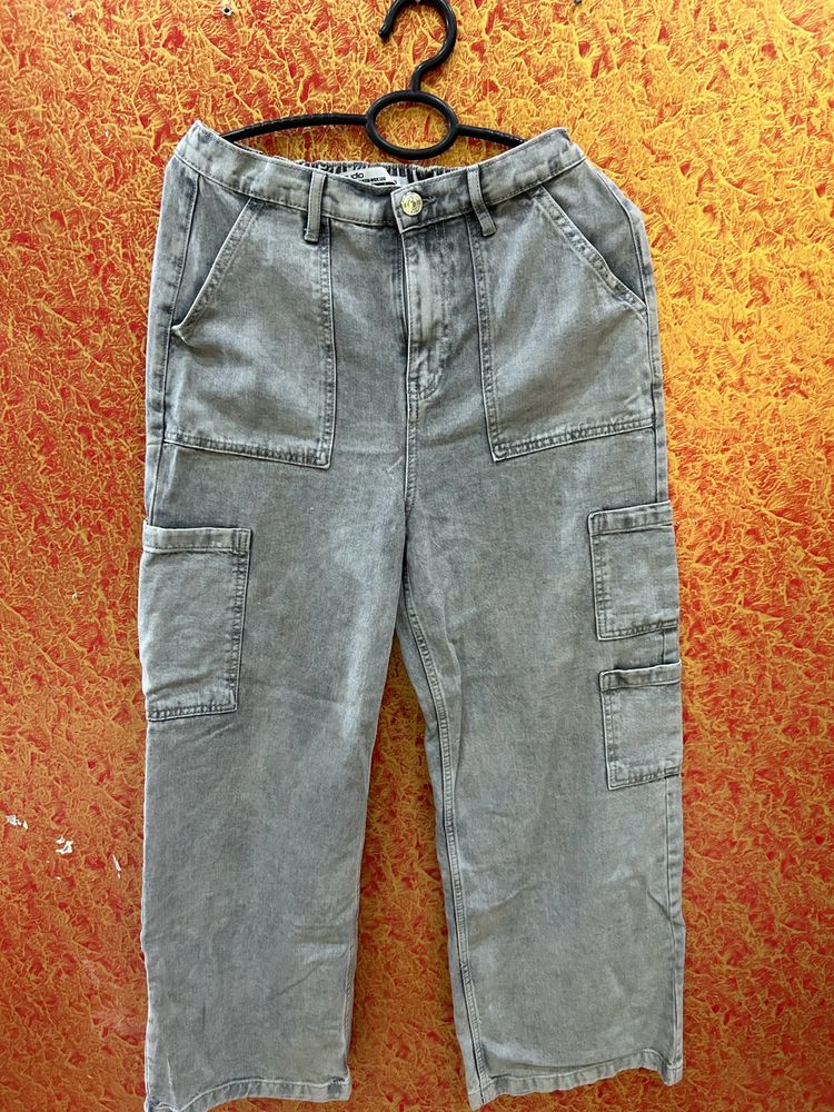 Grey Cargo Jeans